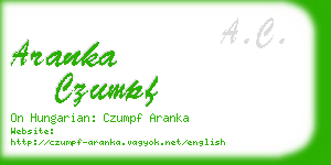 aranka czumpf business card